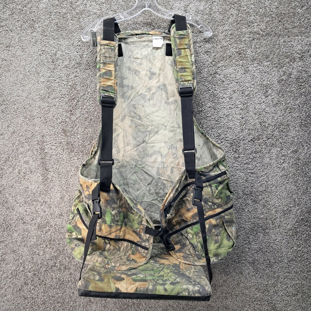 Mossy Oak FieldStaff Turkey Hunting Vest Camo Padded Seat Mens XL-2XL